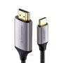 Ugreen 50570 video kabeļa adapteris 1,5 m USB C uz HDMI A tips (standarta) melns