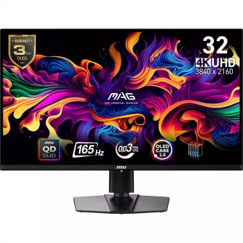 MSI MAG 321UP QD-OLED datora monitors 80 cm (31,5 collas) 3840 x 2160 pikseļi 4K Ultra HD Melns