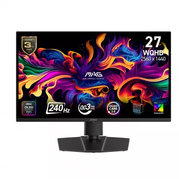 MSI MAG 271QP QD-OLED X24 datora monitors 67,3 cm (26,5 collu) 2560 x 1440 pikseļi Wide Quad HD melns