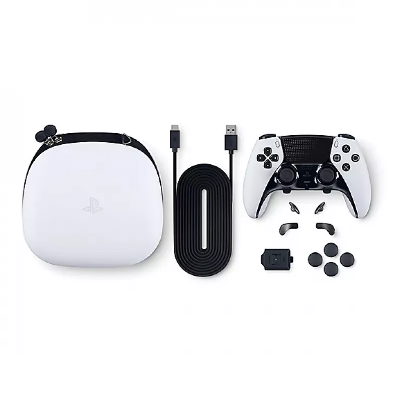 Spēļu kontrolieris Sony DualSense Edge PlayStation 5 — vadu un bezvadu (Bluetooth/USB), melns/balts