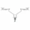 Galda monitora stiprinājums ART RAMM L-20GD diviem ekrāniem 17 collas–32 collas regulējama roka, saderīga ar VESA