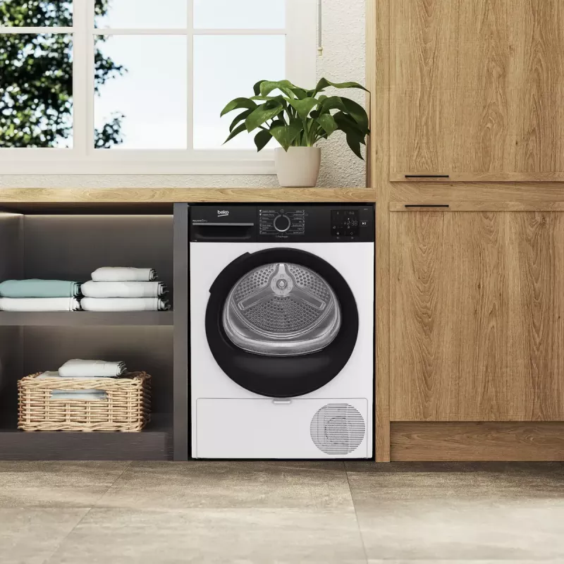 BEKO veļas žāvētājs | BM3T37249WBB | Energoefektivitātes klase C | Ielādējams no priekšpuses | 7 kg | Digitāls | Dziļums 54,5 cm | Balts