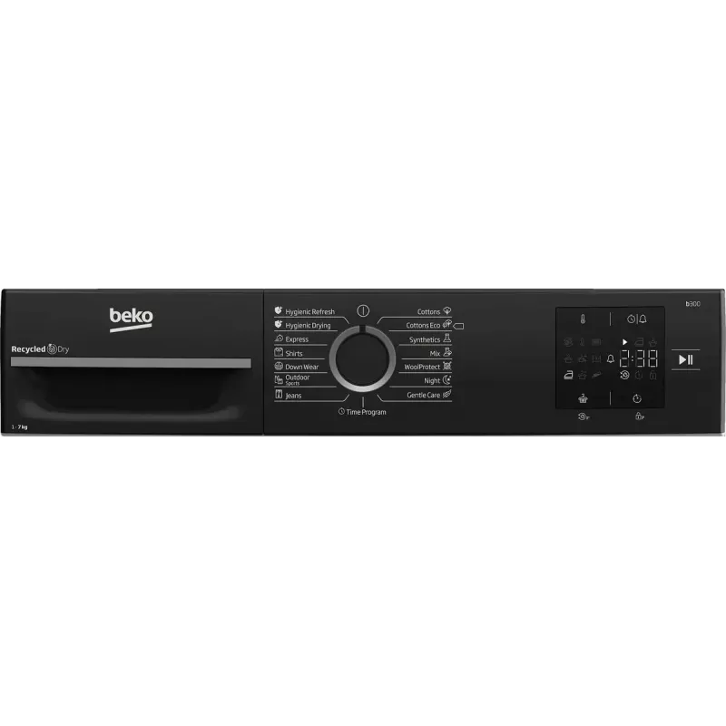 BEKO veļas žāvētājs | BM3T37249WBB | Energoefektivitātes klase C | Ielādējams no priekšpuses | 7 kg | Digitāls | Dziļums 54,5 cm | Balts