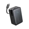 Ārējais akumulators Anker Nano 45W ar iebūvētu ievelkamu USB-C kabeli A1638H11 10000 mAh Melns