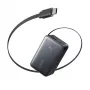 Ārējais akumulators Anker Nano 45W ar iebūvētu ievelkamu USB-C kabeli A1638H11 10000 mAh Melns
