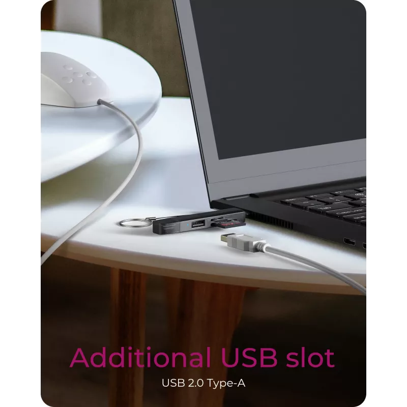 Karšu lasītājs icybox 61179 — USB 3.2 Gen1 3-in-1, USB Type-C un Type-A savienotāji
