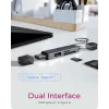 Karšu lasītājs icybox 61179 — USB 3.2 Gen1 3-in-1, USB Type-C un Type-A savienotāji