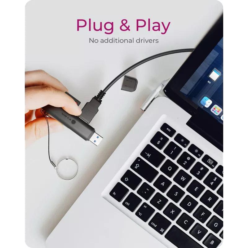 Karšu lasītājs icybox 61179 — USB 3.2 Gen1 3-in-1, USB Type-C un Type-A savienotāji