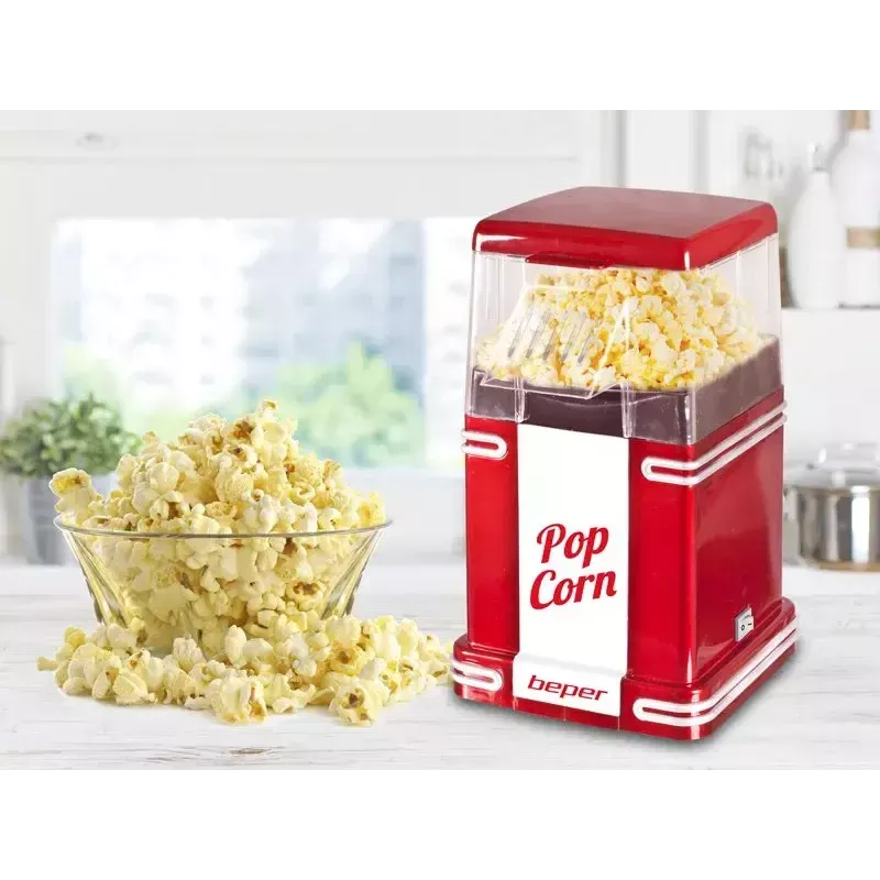 Popkorna gatavošanas iekārta Beper 90.590Y sarkana balta 1200 W 3 min