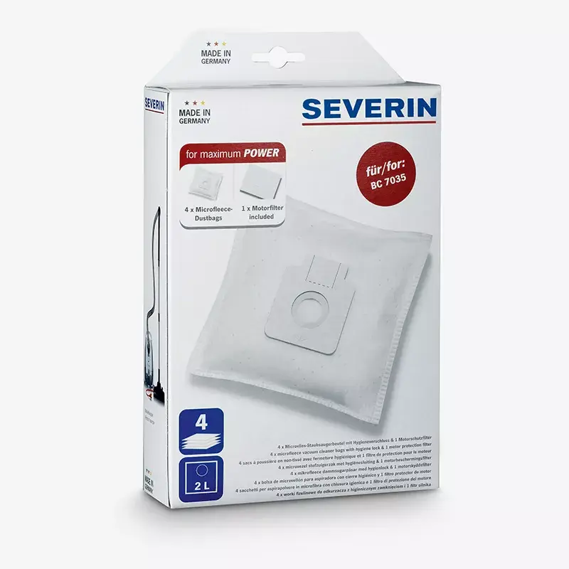 Putekļu maiss Severin SB 7211 cilindriskajam putekļsūcējam