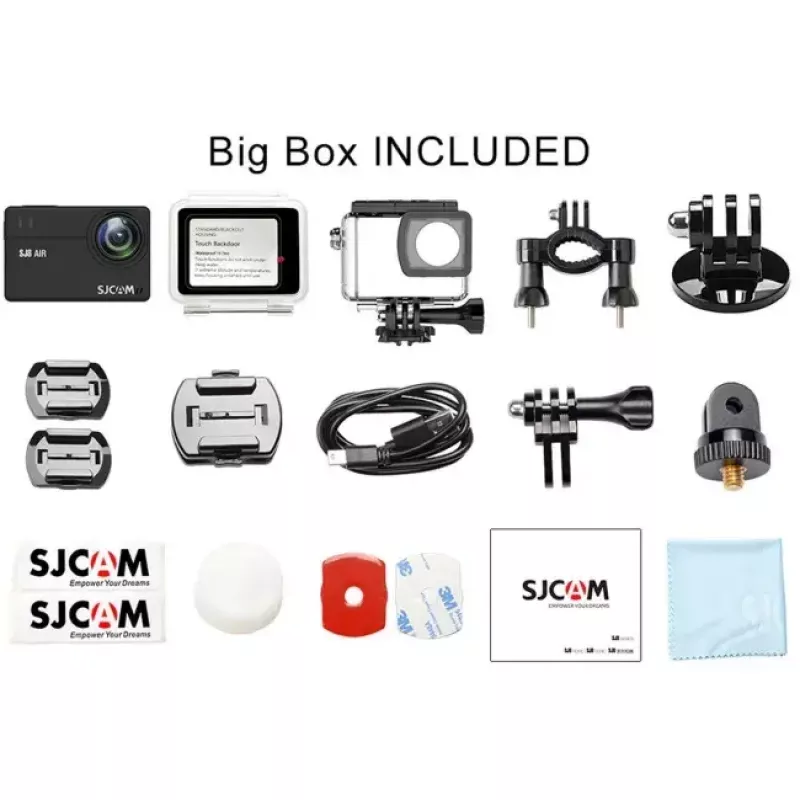 Darbības kamera SJCam SJ8 AIR 4K 30fps ar Wi‑Fi (SJ8AIR-BK)
