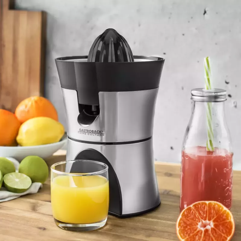 Elektriskā citrusaugļu prese Gastroback Home Culture 100 W melna nerūsējošais tērauds