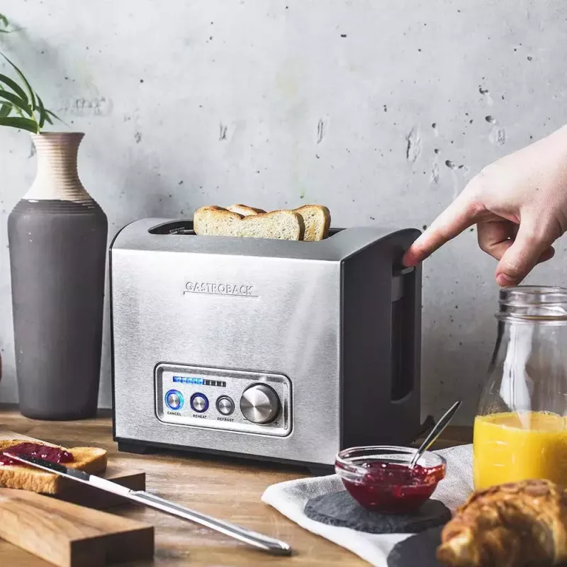 Tosters Gastroback Design Pro 2S 2 šķēles 950 W Melns Nerūsējošais tērauds