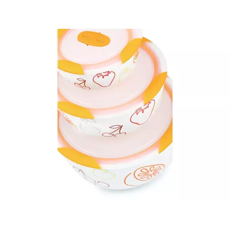 Bowl set OURSSON BS2981RC/OR 1.7 L Round Ceramic oranža balta 3 pc