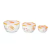 Bowl set OURSSON BS2981RC/OR 1.7 L Round Ceramic oranža balta 3 pc