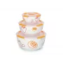Bowl set OURSSON BS2981RC/OR 1.7 L Round Ceramic oranža balta 3 pc