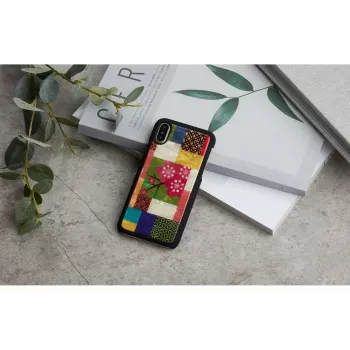 Viedtālruņa maciņš iKins iPhone XS/S — Cherry Blossom balta dizains, aizsargājoša cietā apvalka piemērotība