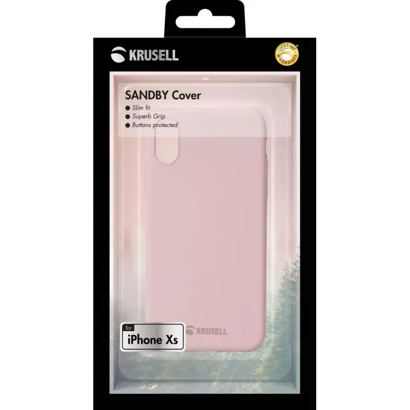 Krusell vāciņš iPhone X/XS rozā