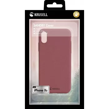 Maciņa tipa vāciņš Krusell Sandby iPhone X/XS bordo