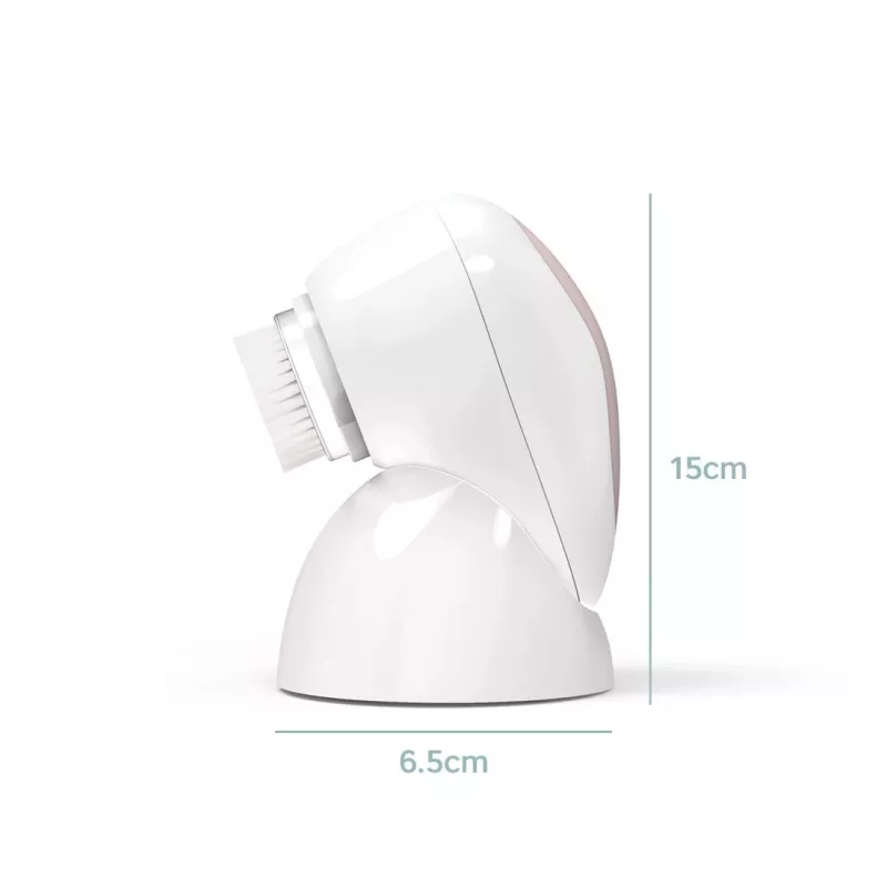 HoMedics FAC-600-EU sejas tīrīšanas suka Pulsācija Rožu zelts, Balta