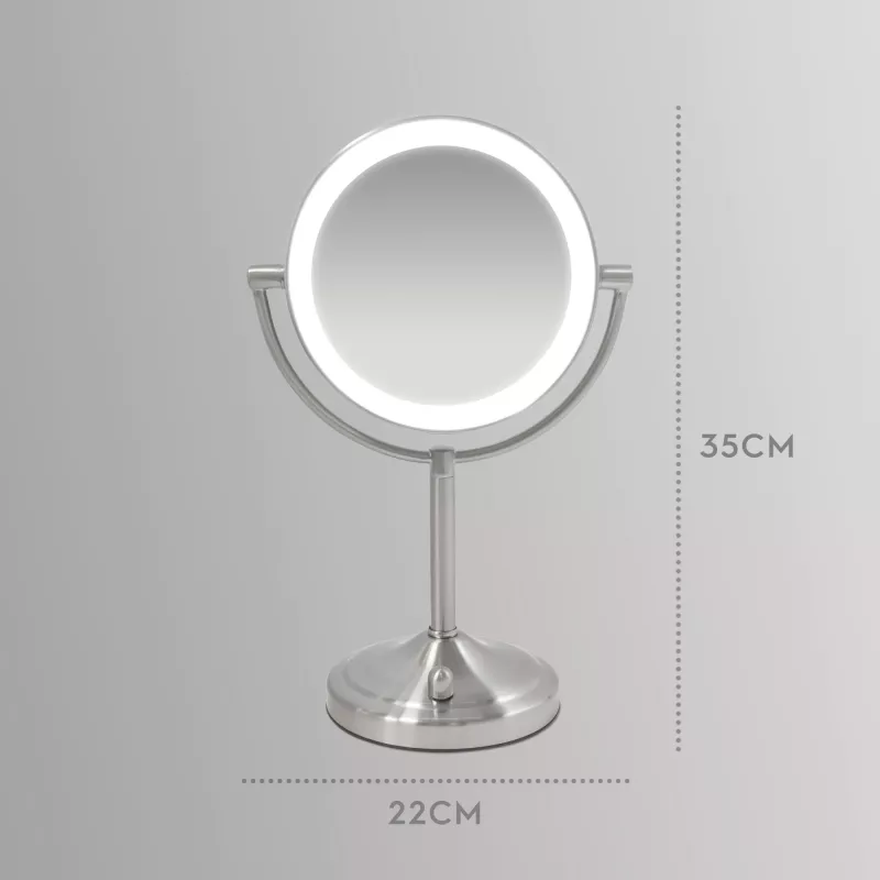 HoMedics MIR-8150-EU kosmētikas spogulis brīvi stāvošs apaļš nerūsējošais tērauds