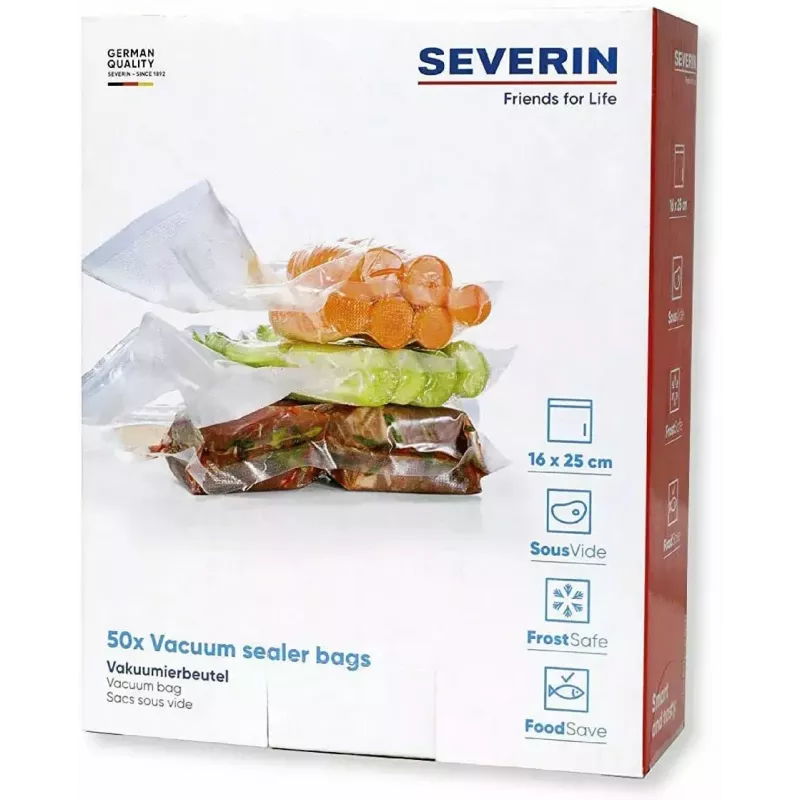 SEVERIN ZB 3613 vakuuma maisiņi 16 x 25 cm, 50 gab.