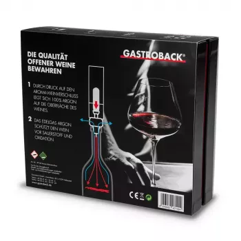 Dekantera aizbāznis Gastroback Aroma 47102 melns nerūsējošais tērauds