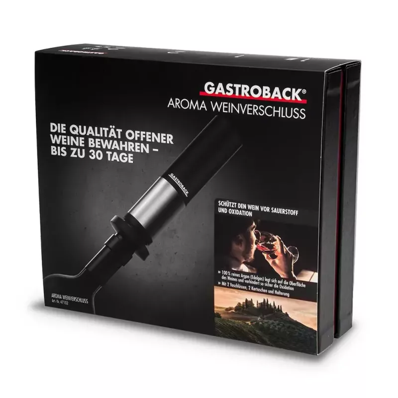 Dekantera aizbāznis Gastroback Aroma 47102 melns nerūsējošais tērauds
