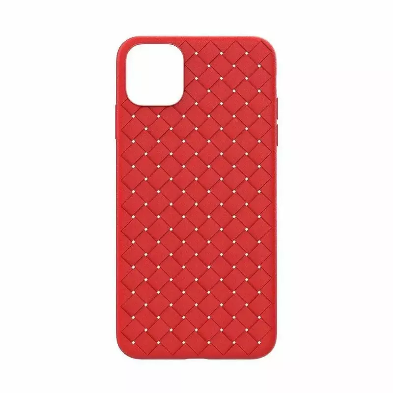 Mīksts telefona vāciņš Devia iPhone 11 Pro — austs raksts, sarkans