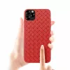 Mīksts telefona vāciņš Devia iPhone 11 Pro — austs raksts, sarkans