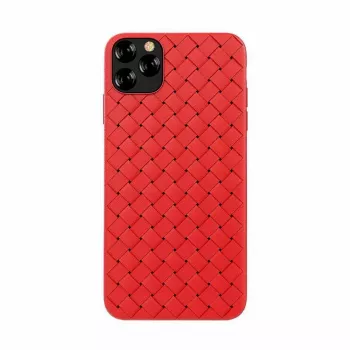Mīksts telefona vāciņš Devia iPhone 11 Pro — austs raksts, sarkans