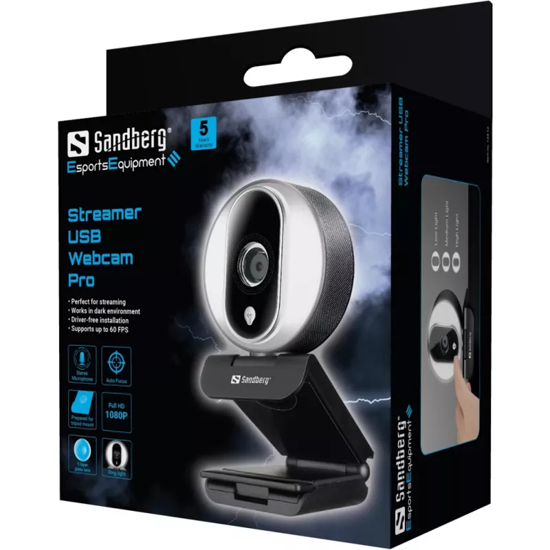 Webcam Sandberg Streamer USB Webcam Pro