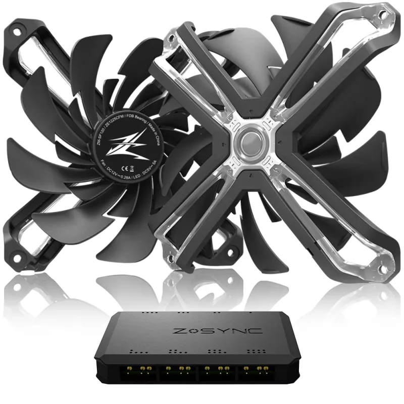 Zalman ZM-SF120A3 datora dzesēšanas sistēma Datora korpusa ventilators 12 cm Melns