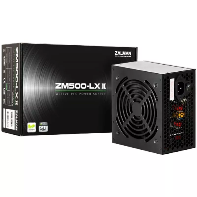 Zalman ZM500-LXII barošanas bloks 500 W 20+4 pin ATX ATX melns