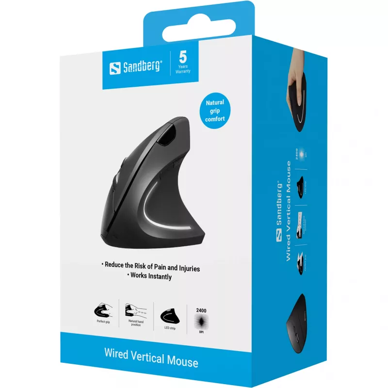 Vadu pele Sandberg Wired Vertical pele USB Type-A