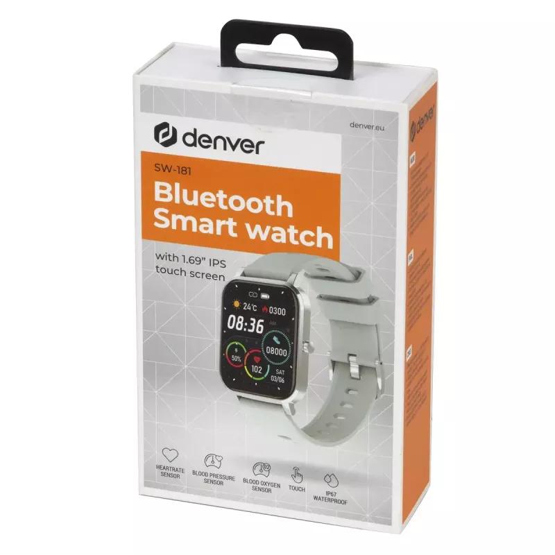 Smartwatch Denver SW-181pelēka Sudraba