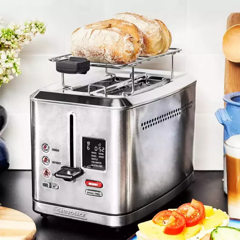 Gastroback Design Digital 2S tosteris 2 šķēlēm 950 W Nerūsējošais tērauds