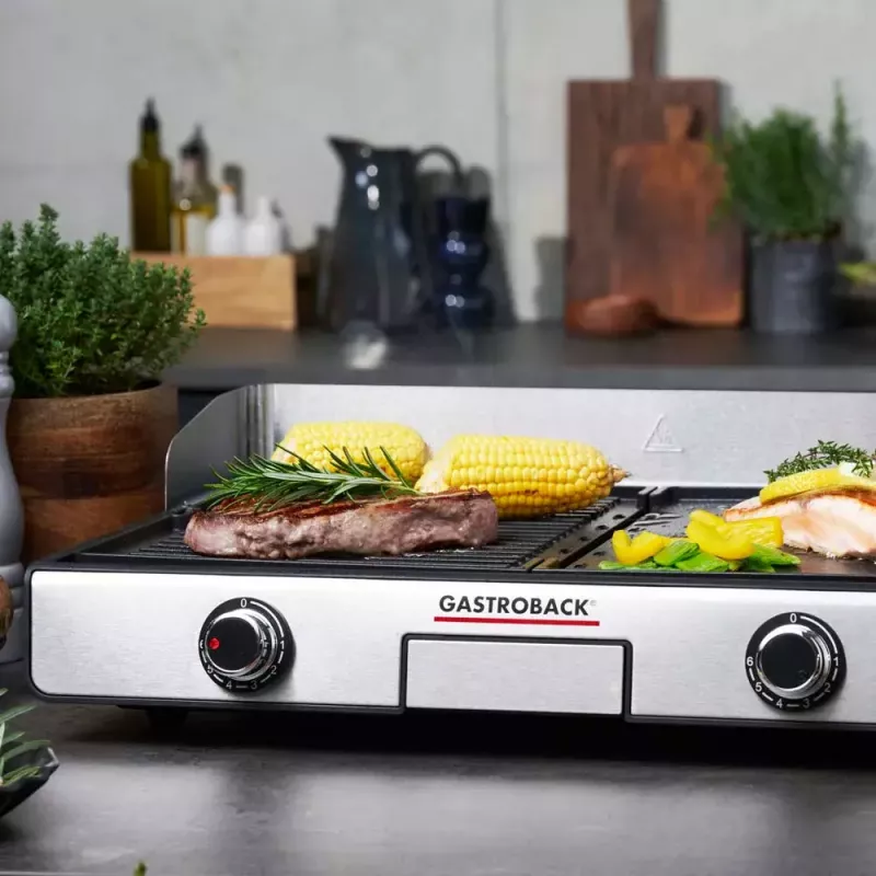 Gastroback Design Plancha & BBQ kontakta grils 2000 W nerūsējošais tērauds