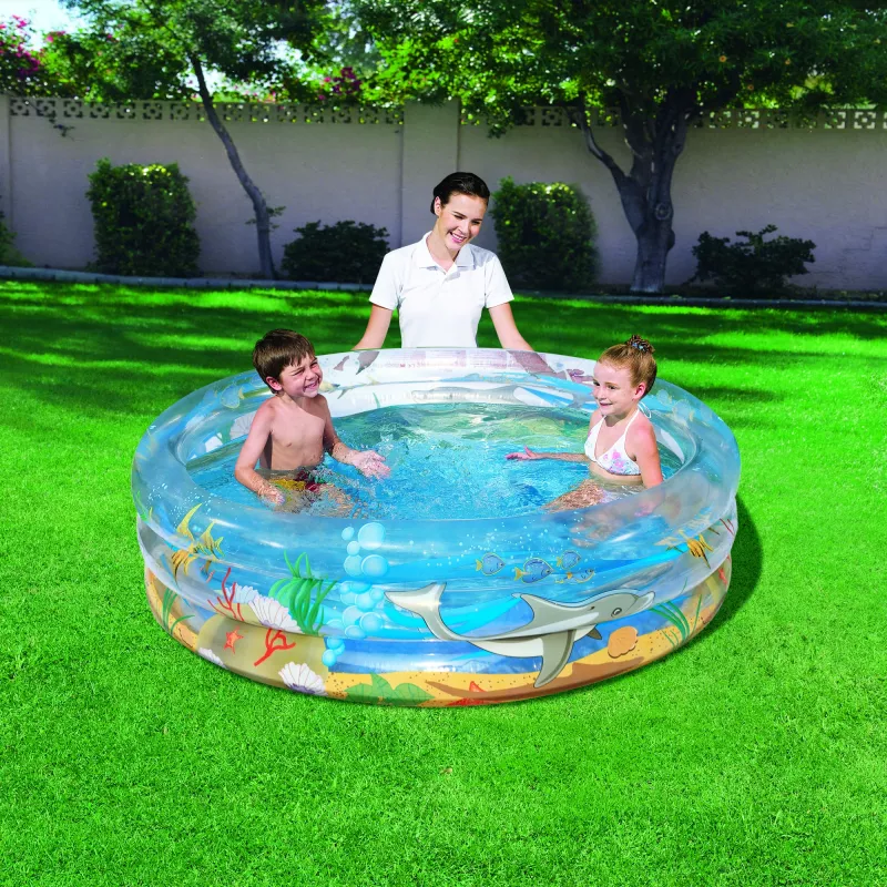 Piepūšamais baseins Bestway Transparent Sea Life Pool Φ1,5m x A53cm