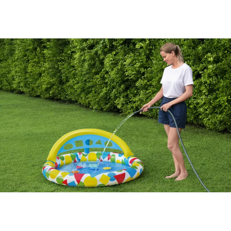 Piepūšamais baseins Bestway 52378, izmēri 47 collas x 46 collas x 18 collas (piepūšamais pagalma baseins)