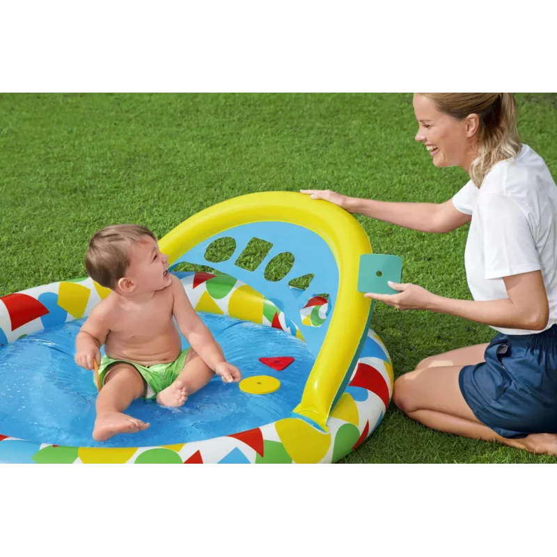 Piepūšamais baseins Bestway 52378, izmēri 47 collas x 46 collas x 18 collas (piepūšamais pagalma baseins)