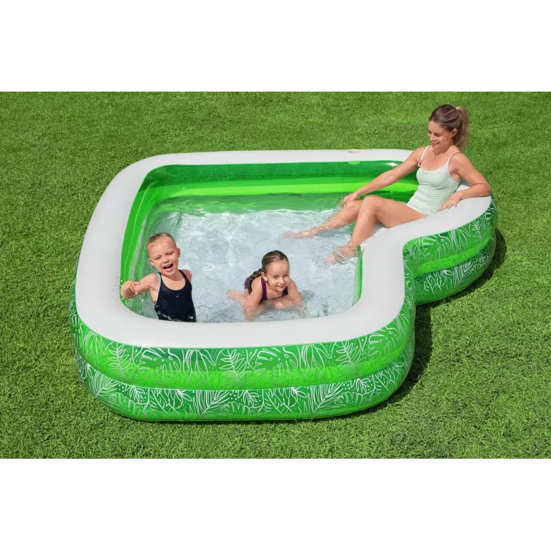 Bestway 7'7 collas x 7'7 collas x 20 collas/2,31 m x 2,31 m x 51 cm Tropical Paradise ģimenes baseins