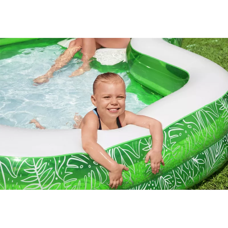 Bestway 7'7 collas x 7'7 collas x 20 collas/2,31 m x 2,31 m x 51 cm Tropical Paradise ģimenes baseins