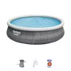 Bestway 57372 virszemes baseins Piepūšamais baseins Apaļš 12362 L Pelēks