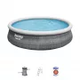 Bestway 57372 virszemes baseins Piepūšamais baseins Apaļš 12362 L Pelēks