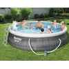 Bestway 57372 virszemes baseins Piepūšamais baseins Apaļš 12362 L Pelēks