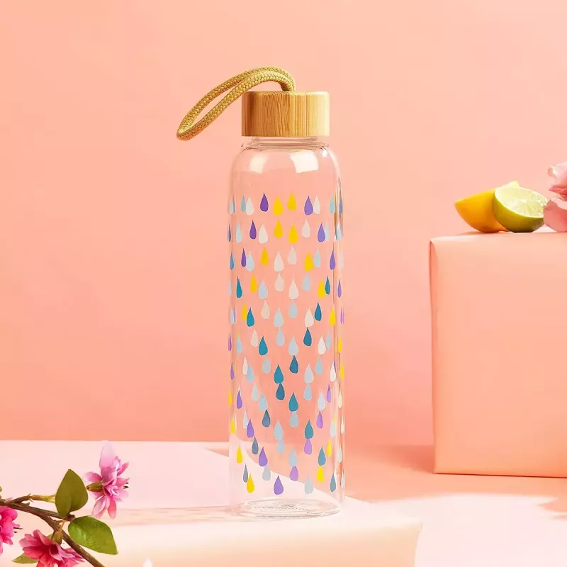 Stikla pudele Cambridge CM06991 550 ml ar bambusa vāciņu