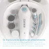 Manikīra un pedikīra piederumu komplekts HoMedics MAN-3023A-EU, 2 uzgaļi, plastmasa, zila balta