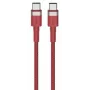 USB-C uz USB-C kabelis Orsen S53, 1 m, 3 A, sarkans