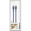 USB Type-C uz Lightning kabelis Orsen S51, 3A, 1 m, zils